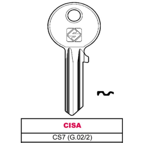 Silca chiave asc cs7 (g.vac 2) cisa (100 pezzi) - Silca