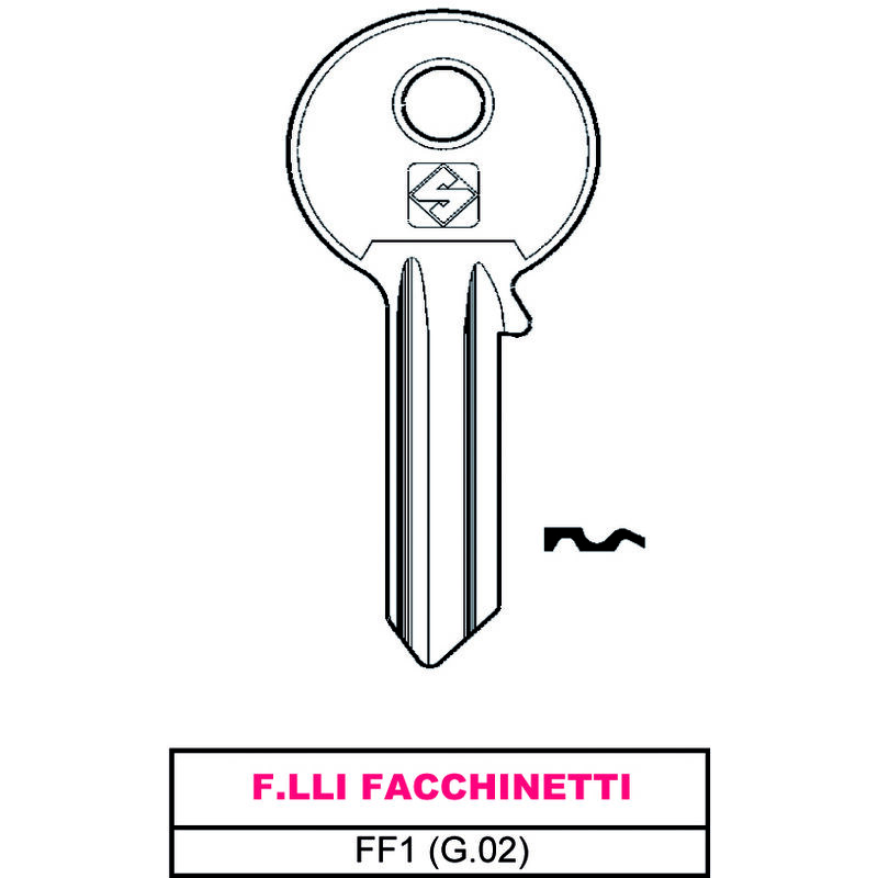Silca chiave asc ff1 (g.vac 0) f.lli facchinetti