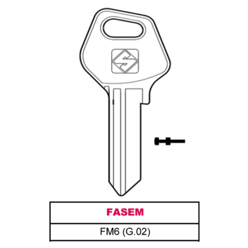 Idroweb - Silca chiave asc fm6 (g.vac 0) fasem (20...