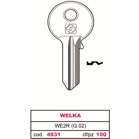 Silca chiave asc we2r (g.vac 4) welka (20 pezzi) - Silca