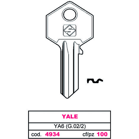 Silca chiave asc ya6 (g.vac 2) yale (20 pezzi) - Silca