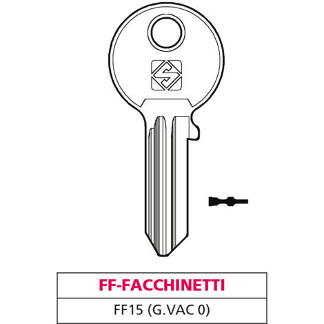 Silca CHIAVE OTTONE FF15 (G. VAC 0) FF-FACCHINETTI 20.00 pz