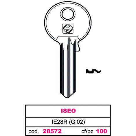 Silca chiave ottone ie28r (g.vac 0) iseo (20 pezzi) - Silca