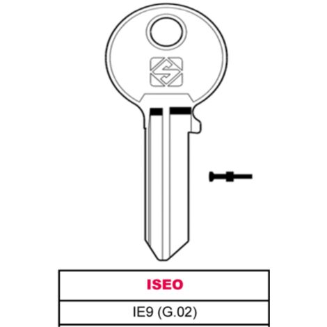 Silca chiave ottone ie9 (g.vac 0) iseo (20 pezzi) - Silca