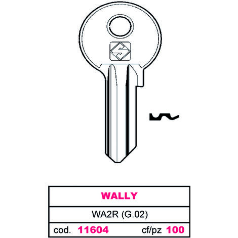 Silca CHIAVE OTTONE WA2R (G.VAC 4) WALLY 20.00 pz
