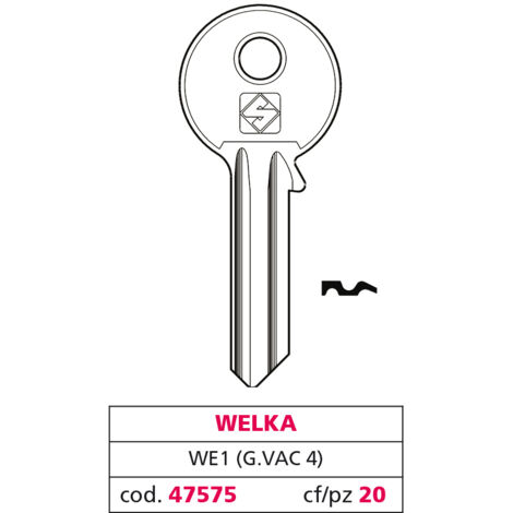 Silca CHIAVE OTTONE WE1 (G. VAC 4) WELKA 20.00 pz