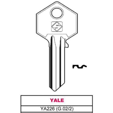 Silca chiave ottone ya226 (g.vac 2) yale (20 pezzi) - Silca