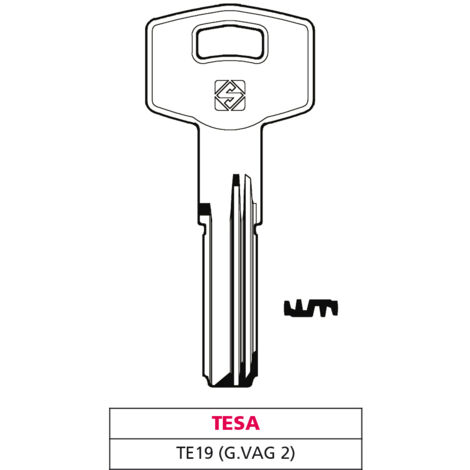 Silca CHIAVE PUNZONATA OTTONE TE19 (G. VAG 2) TESA 5.00 pz