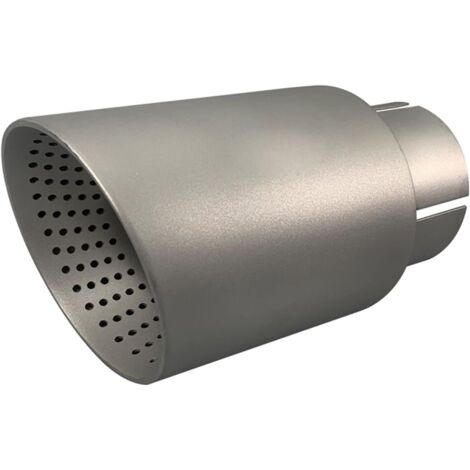 Silenciador de Escape de Acero Inoxidable con Boquilla de Escape de 63 mm, Silenciador final Automático con Agujero, Entrada 2,5 "Salida 3,5"
