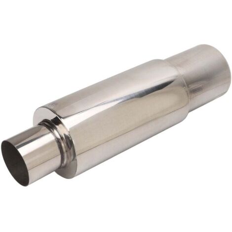 Silenciador de escape de acero inoxidable con resonador, entrada de 2,5 pulgadas y salida de 3,5 pulgadas, tubo de escape universal para coche, otras piezas de repuesto.