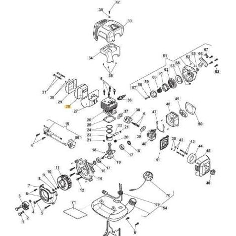 SILENCIEUX 26cc (SOLEIL) ORIGINE STIGA - 118803167/0