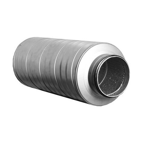 Silencieux acoustique rond SIRL-100 mm - 80 x 280 x 1000 mm