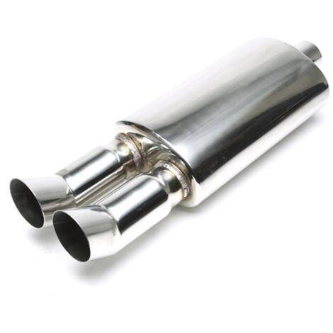Silencieux arrière sport universel inox TA Technix 2 x 76mm DTM rond-27480607
