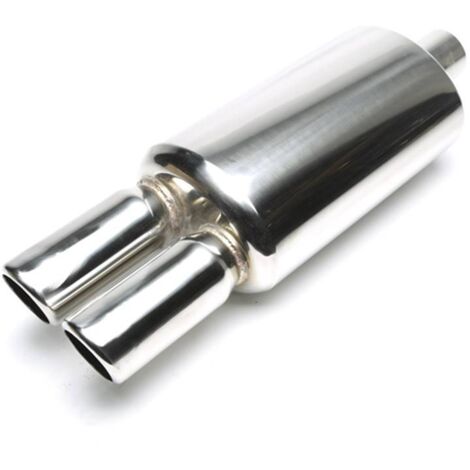 Silencieux arrière sport universel inox TA Technix 2 x 76mm rond / biseaute-27480616