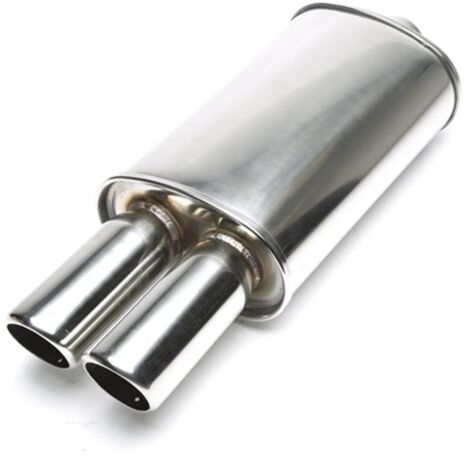 Silencieux arrière sport universel inox TA Technix 2 x 76mm rond / biseaute-27480619