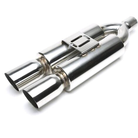 Silencieux arrière sport universel inox TA Technix 2 x 92 x 87mm oval / biseaute-27480589