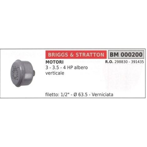 Silencieux B&S tondeuse 3 3,5 4 CV arbre vertical 000200