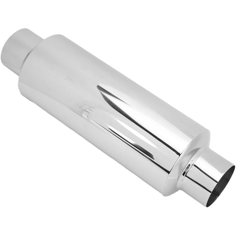 Eosnow - Silencieux d'échappement 2,5 pouces droit à travers le silencieux en acier inoxydable coton universel