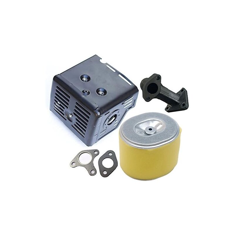 Silencieux d'échappement avec Tuyau d'échappement et Filtre à air Compatible with Moteurs Honda 11HP 13HP GX340 GX390