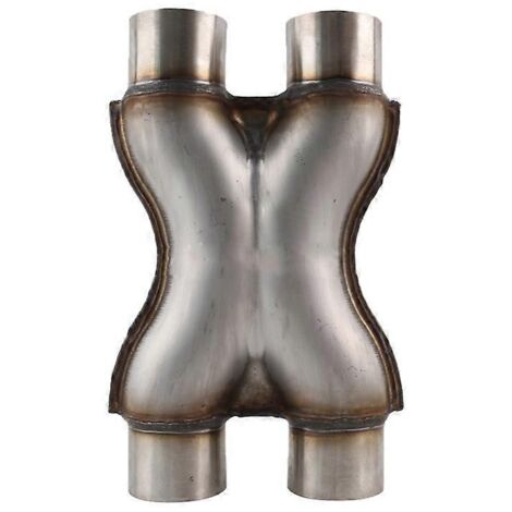 Silencieux d'échappement Crossover X Pipe avec DB Killer, réducteur de bruit, compatible 2.25"/2.5"/3.0-2.25, son sportif.