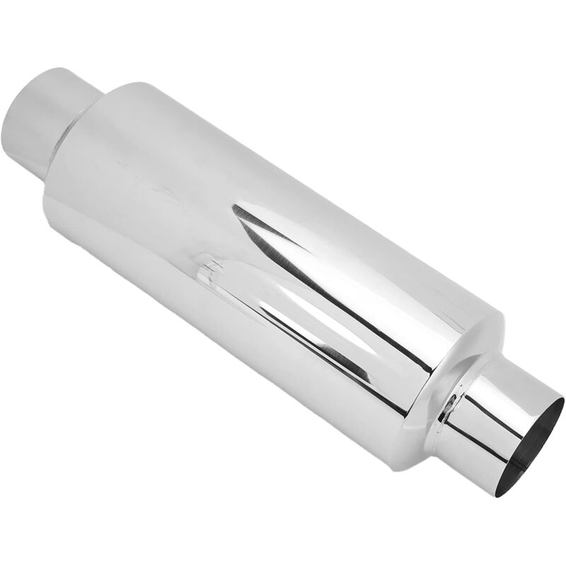 Silencieux D'échappement de 2,5 Pouces en Acier Inoxydable avec Silencieux en Coton Silencieux D'échappement de Voiture Universel