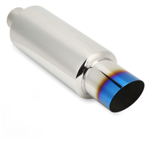 Silencieux d'échappement de voiture silencieux d'échappement en acier inoxydable entrée 2 pouces sortie 3 pouces universel pour Automobile