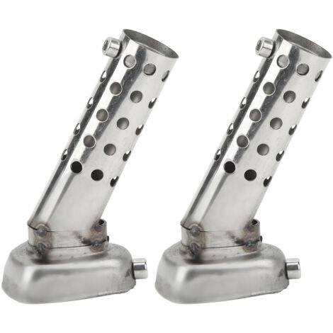 Silencieux d'échappement Hexagonal en fer galvanisé, 2 pièces, entrée 22mm, sortie 25mm, pour moto, Scooter, ATV.