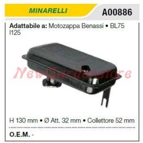 Silencieux d'échappement MINARELLI motobineuse BENASSI BL75 125 A00886