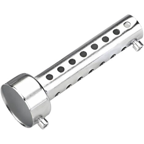 Silencieux d'échappement moto, silencieux turbo sound, 1 pièce, 42 mm, argent, adapté au diamètre du tuyau d'échappement 41 mm - 42 mm
