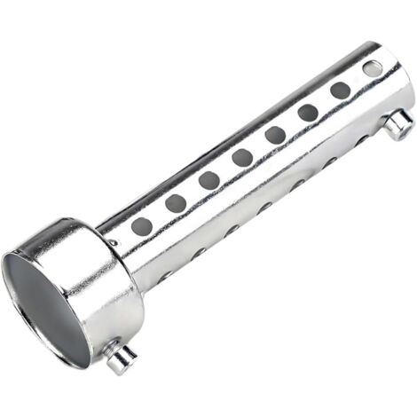 Silencieux d'échappement moto, silencieux turbo sound, 1 pièce, 45 mm, argent, adapté au diamètre du tuyau d'échappement 43 mm - 45 mm
