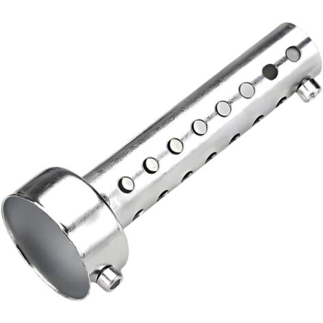 Silencieux d'échappement moto, silencieux turbo sound, 1 pièce, 48 mm, argent, adapté au diamètre du tuyau d'échappement 47 mm - 48 mm