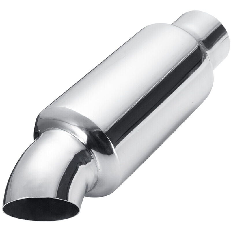 Silencieux d'échappement universel de 2 pouces, entrée et sortie de voiture, en acier inoxydable, longueur de 9.9 pouces