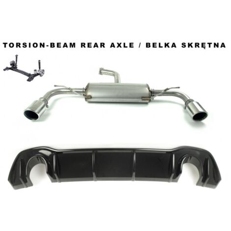 Silencieux Duplex Echappement Inox Ulter VW Golf 8 2019 a 2021 1.5TSI 100mm-36956653