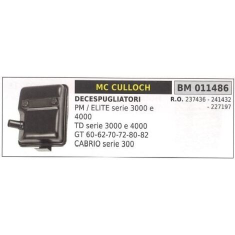 Silencieux MC CULLOCH débroussailleuse PM ELITE 3000 SERIES 4000 011486