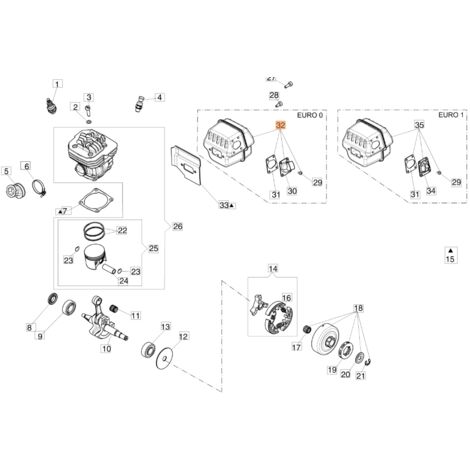 Silencieux ORIGINAL OLEOMAC pour tronçonneuse GS 650 50250282R