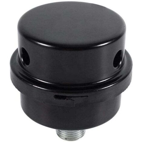 Silencieux pour compresseur d'air - Métal noir Métal Filtre d'admission d'air Filtre silencieux silencieux filetage 3/8 16MM pour pièces d'admission de compresseur d'air sans huile