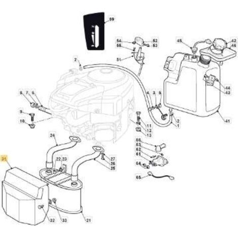 SILENCIEUX PROTECTION ZNN DOUBLE CYLINDRE TC HE 09/10 ORIGINE STIGA - 382598043/1