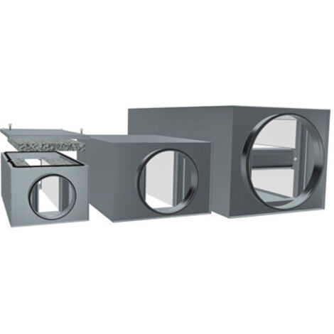 Silencieux rectangulaire à raccordement circulaire galva à joint safe à encombrement réduit isolant Acutec® Plus NATHER 787856