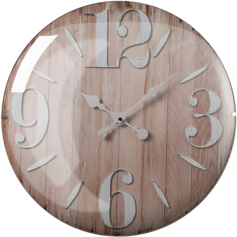 

Reloj de pared de PVC silencioso Estilo vintage vendimia 51x51x6 cm