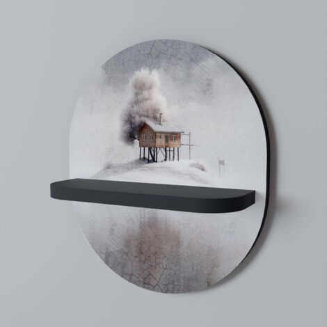 SILENT CABIN Mensola ovale nera