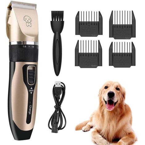 Silent Dog Clipper, Cat Clipper, Long Thick Hair Dog Clipper, Pet Hair Clipper, Professional Cordless Rechargeable Electric Clipper for Dogs, Cats, and Rabbits