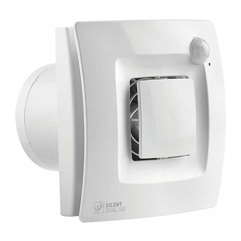 Unelvent - Aérateur Silent Dual 25 m³/h de débit permanent - Détection de présence et d'humidité - 4 w permanent