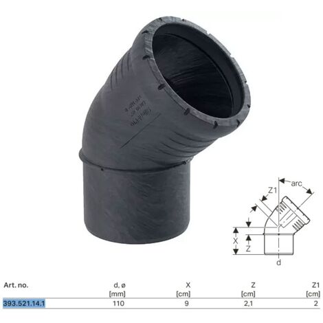 Silent-Pro Curva 30° ø110 mm PP a innesto 393.521.14.1