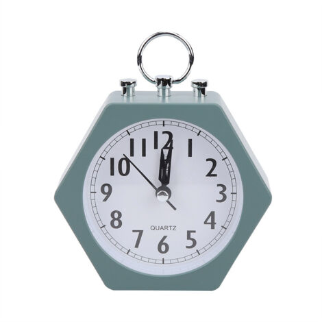 Silent Soft Wake Up Alarm Clock Kids Wake Up Clock Timer Digital Clock (Green)
