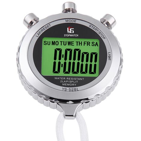ZVD Silent Sports Stopwatch with Light - Precision Countdown Timer, 0.01s