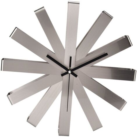 Silent stainless steel wall clock, modern hanging decoration for bedroom and living room