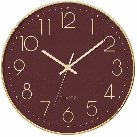 Silent Wanduhr Schlafzimmer-Uhr mit Silent-Mechanik, Ø 30 cm - Atmosphera