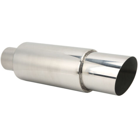 Silenziatore di scarico fonoassorbente in acciaio inox Eosnow, ingresso da 2,5 pollici, uscita da 3,5 pollici, terminale di scarico posteriore.