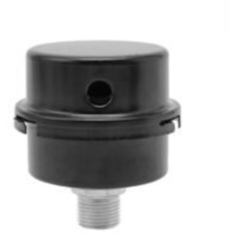 Silenziatore per filtro aria, filettatura 3/8" 16 mm, parti per silenziatore per compressore d'aria, nero (rotondo - metallo)