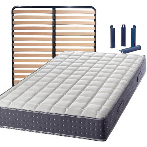 SILHOUETTE - Pack Matelas + AltoLattes 140x190 + Pieds